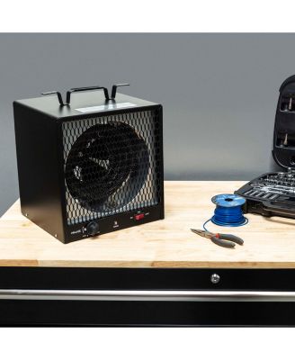Portable 240v Electric Garage Heater, 600 sq. ft. with 6-Foot Cord Wrap and Carrying Handle, Perfect for Garages, Workshops and More