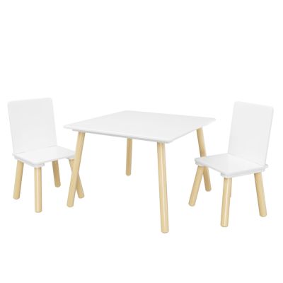 Streamdale Sturdy Kids Table and Chairs Set in White