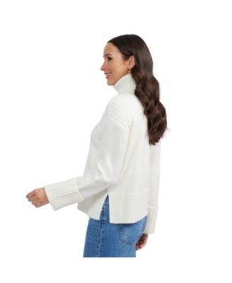Women's Turtleneck Sweater with Rolled Cuffs