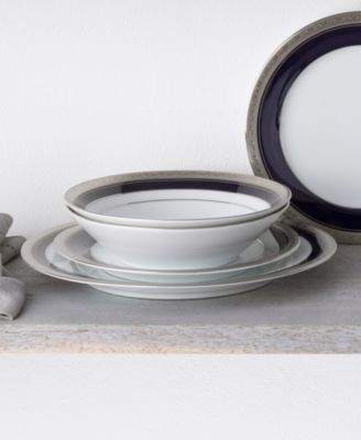 Crestwood Cobalt Platinum Set of 4 Soup Bowls, 7.50", 12 oz.