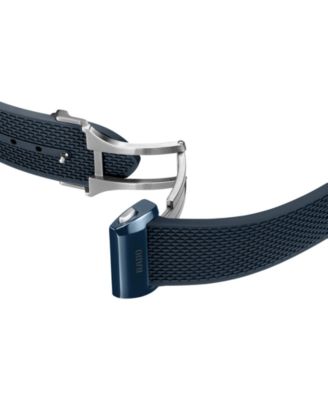 Men's Swiss Automatic Captain Cook Navy Blue Rubber Strap Watch 43mm