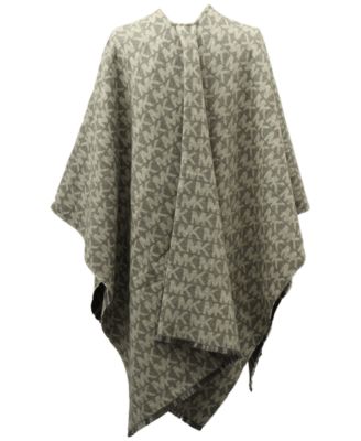 Michael Kors MK Plaid Reversible Ruana  