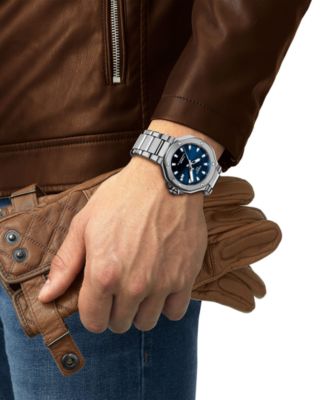 Men's Swiss Automatic T-Race Powermatic 80 Stainless Steel Bracelet Watch 41mm