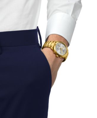 Men's Swiss Chronograph PR 100 Gold-Tone Stainless Steel Bracelet Watch 40mm