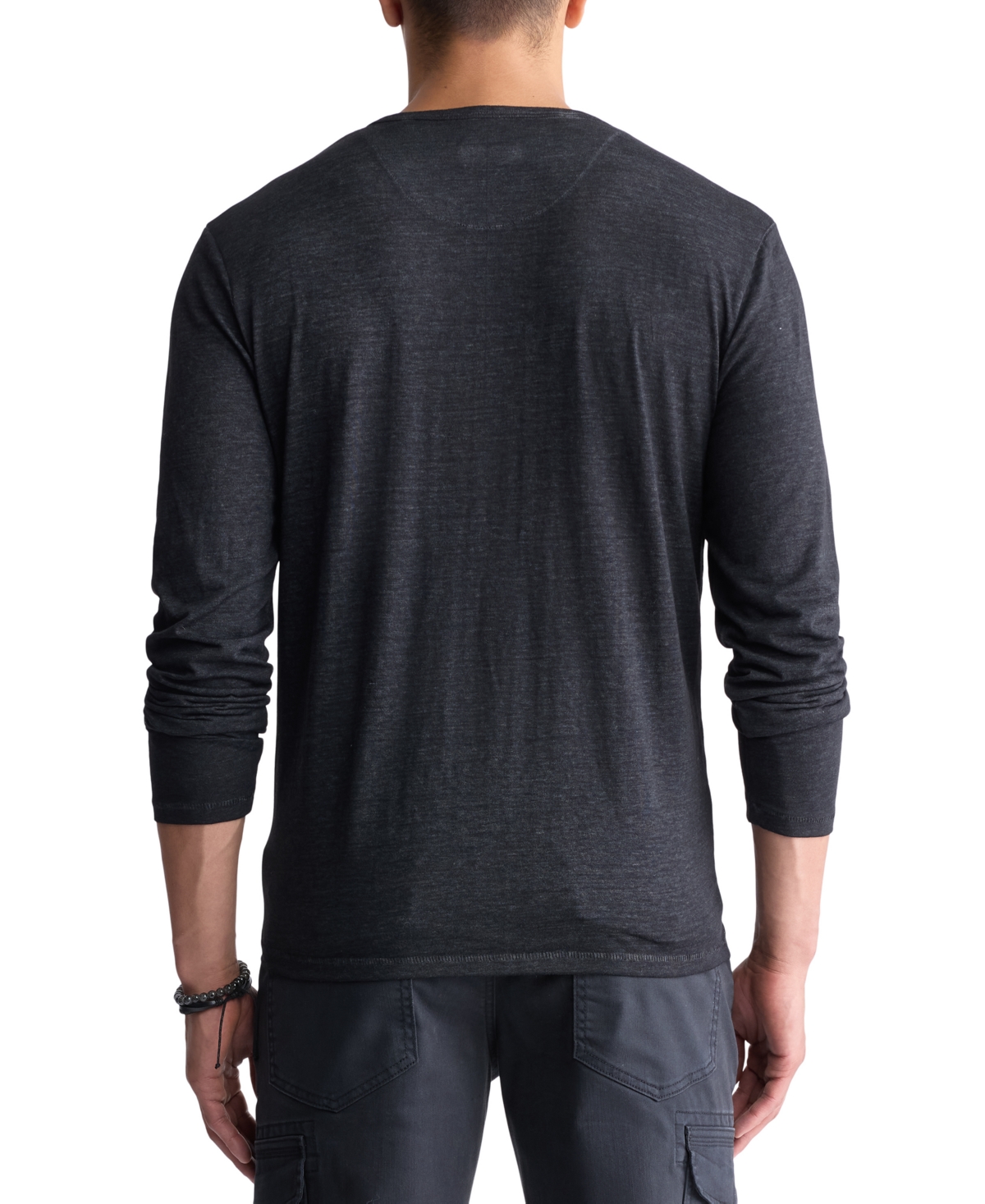 Men's Kaduk Long-Sleeve Burnout Henley Top