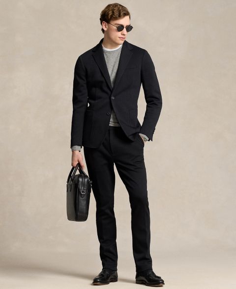 Мужские комплекты Polo Ralph Lauren Soft Double-Knit Suit Jacket & Trousers, цвет: Тёмно-синий