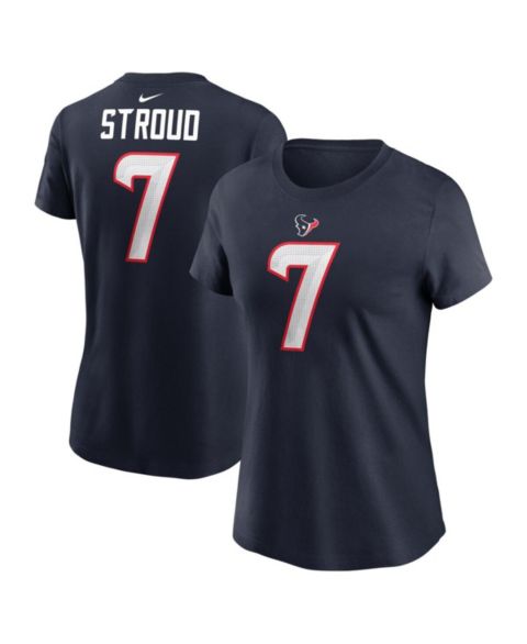 Женская футболка Nike C.J. Stroud Navy Houston Texans Player Name & Number