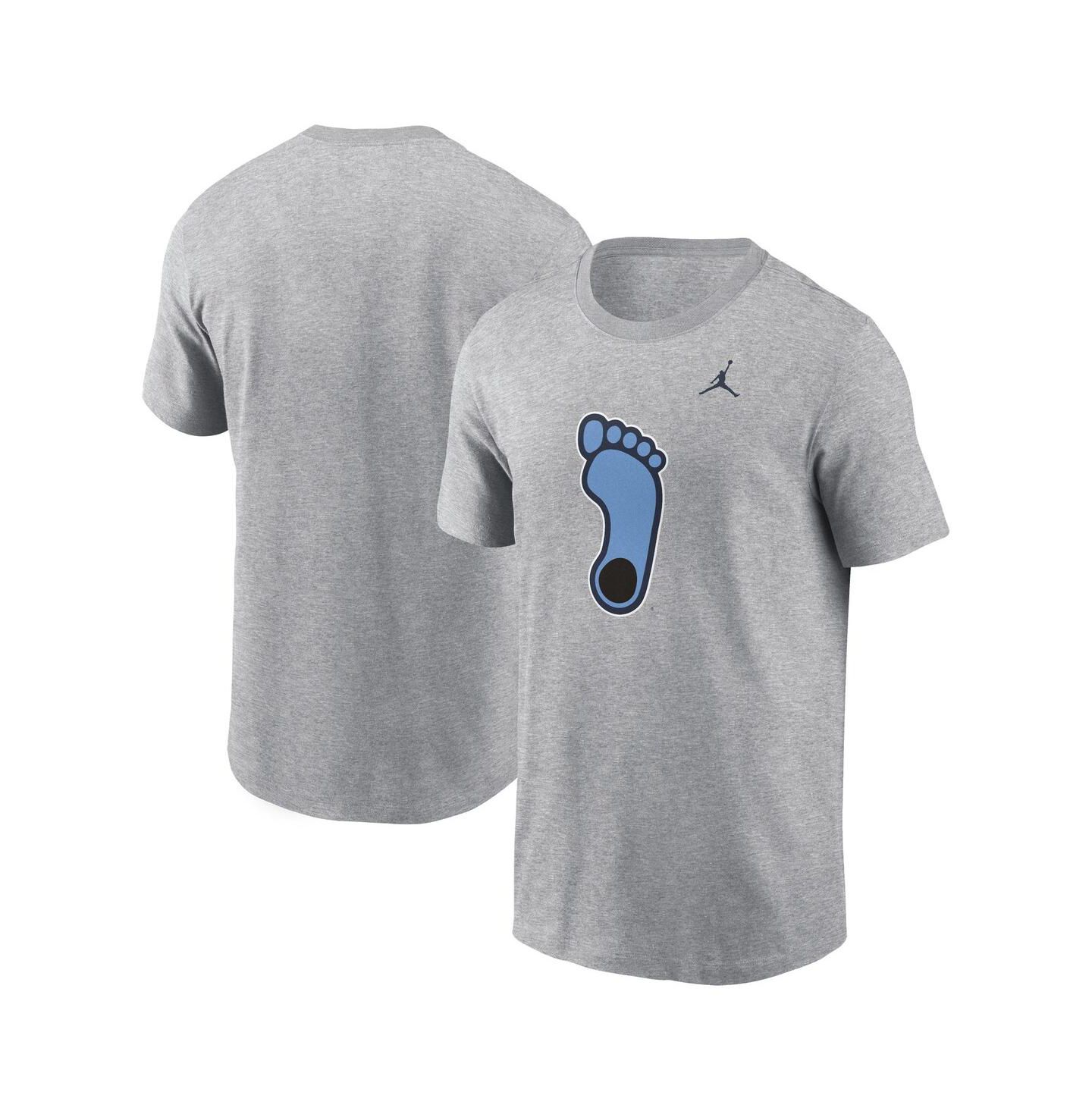Мужские футболки Jordan Heather Gray North Carolina Tar Heels Primetime Evergreen Alternate Logo — фото 1