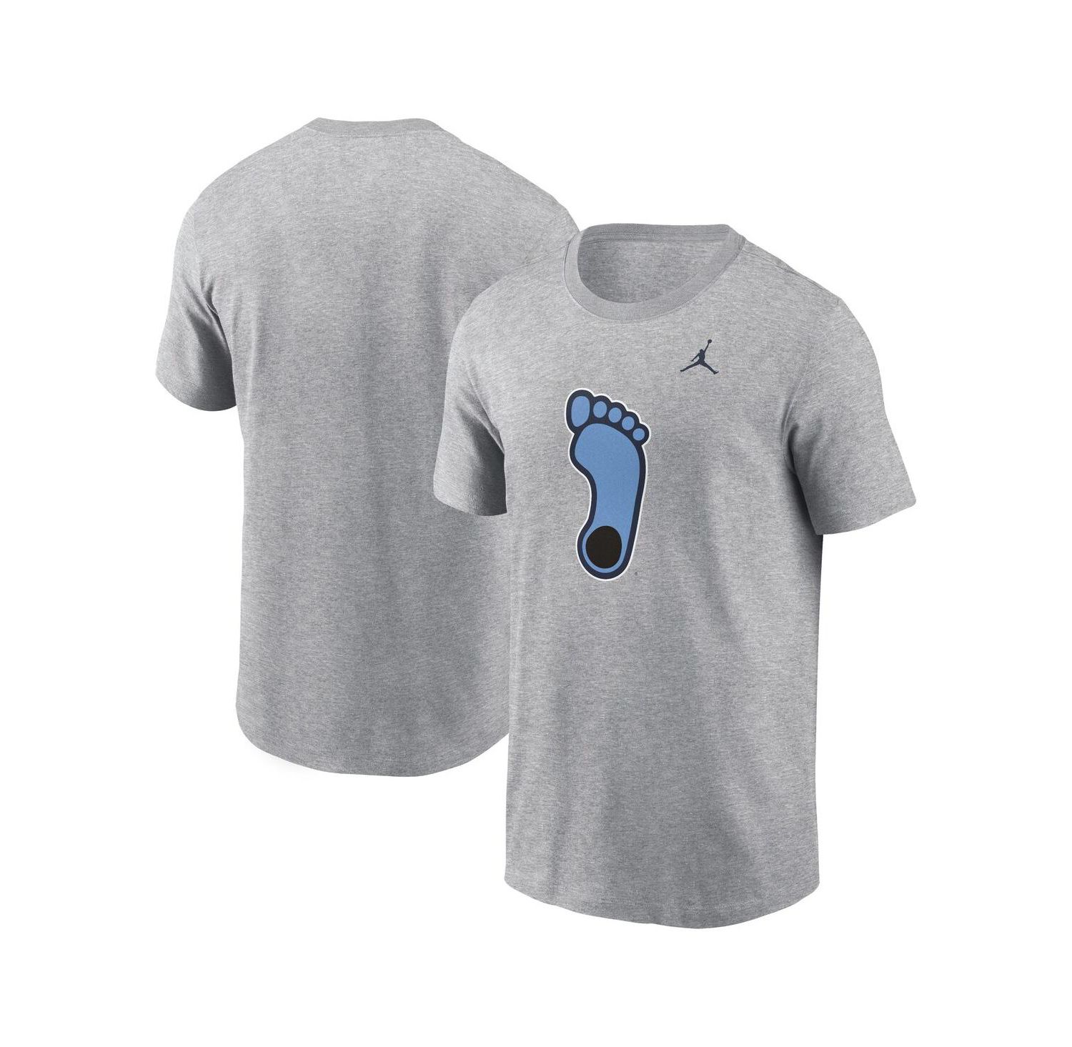 Men's Heather Gray North Carolina Tar Heels Primetime Evergreen Alternate Logo T-Shirt