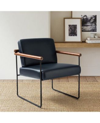 Modern Arm Chair with Sturdy Metal Tube Side