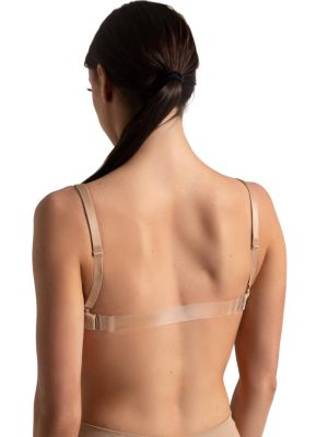 Women's Seamless Clear Back Bandeau Bra
