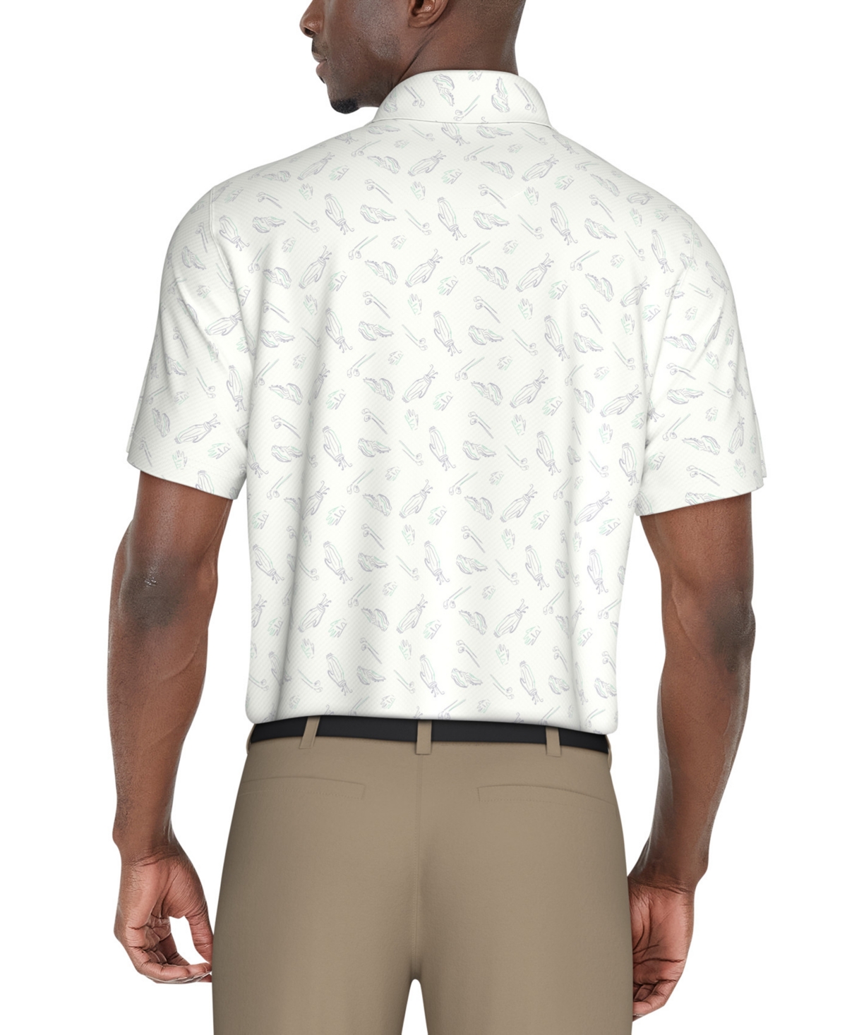 Pga Tour Men's Short Sleeve Golf Bag Graphic Polo Shirt