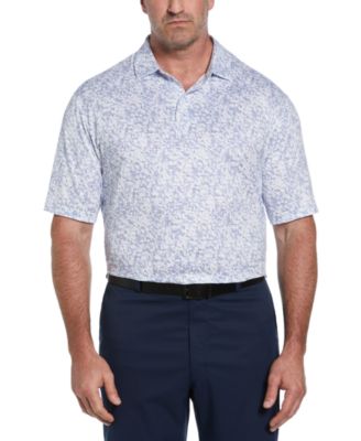 PGA TOUR - Men's Big & Tall Classic-Fit Textured Geo-Print Golf Polo Shirt