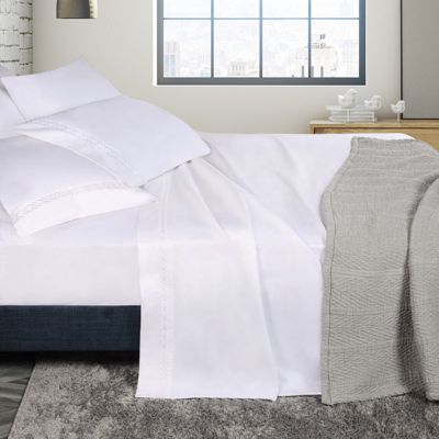 1000 Thread Count Egyptian Cotton Embroidered Bed Sheet Set, King