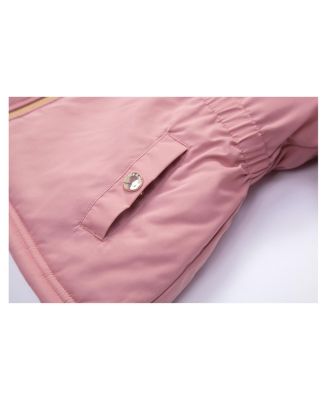 Baby Girls Puffer Jacket with Sherpa Fleece Lining 6-24M