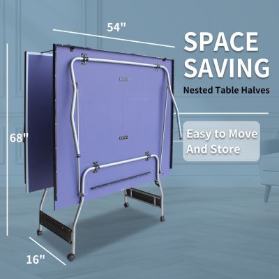 Streamdale Foldable Midsize Table Tennis Table with Paddles, Net, Balls