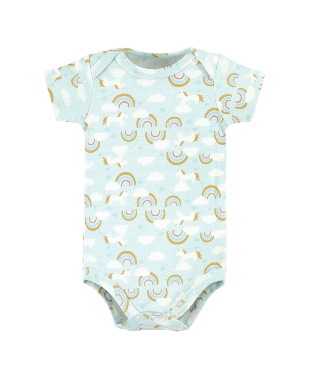 Hudson Baby Baby Girls Cotton Bodysuits, Magical Rainbow 3-Pack - Magical rainbow 3-pack