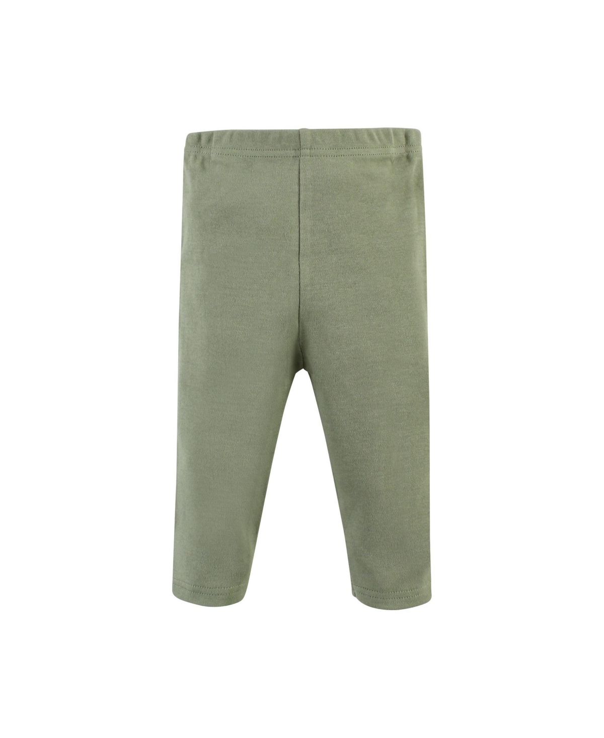 Hudson Baby Baby Girls Cotton Bodysuit and Pant Set,- Sage floral wreath