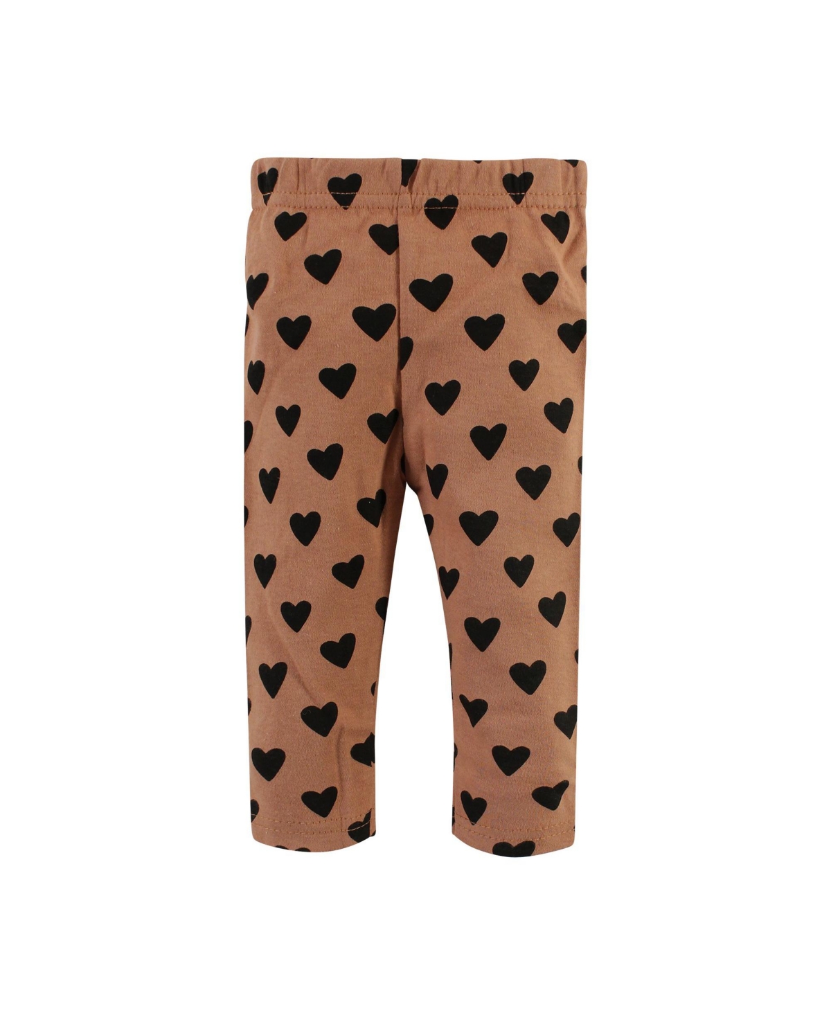 Hudson Baby Baby Girls Cotton Bodysuit, Pant and Shoe Set,- Cinnamon hearts long sleeve