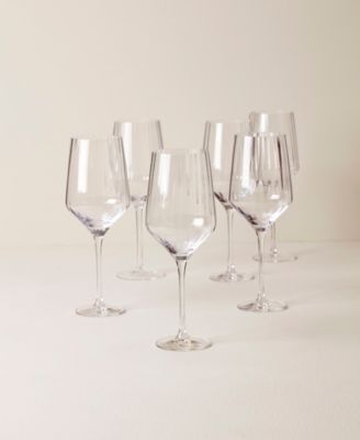 Tuscany Classics Angled Optic Wine Glasses, Set Of 6