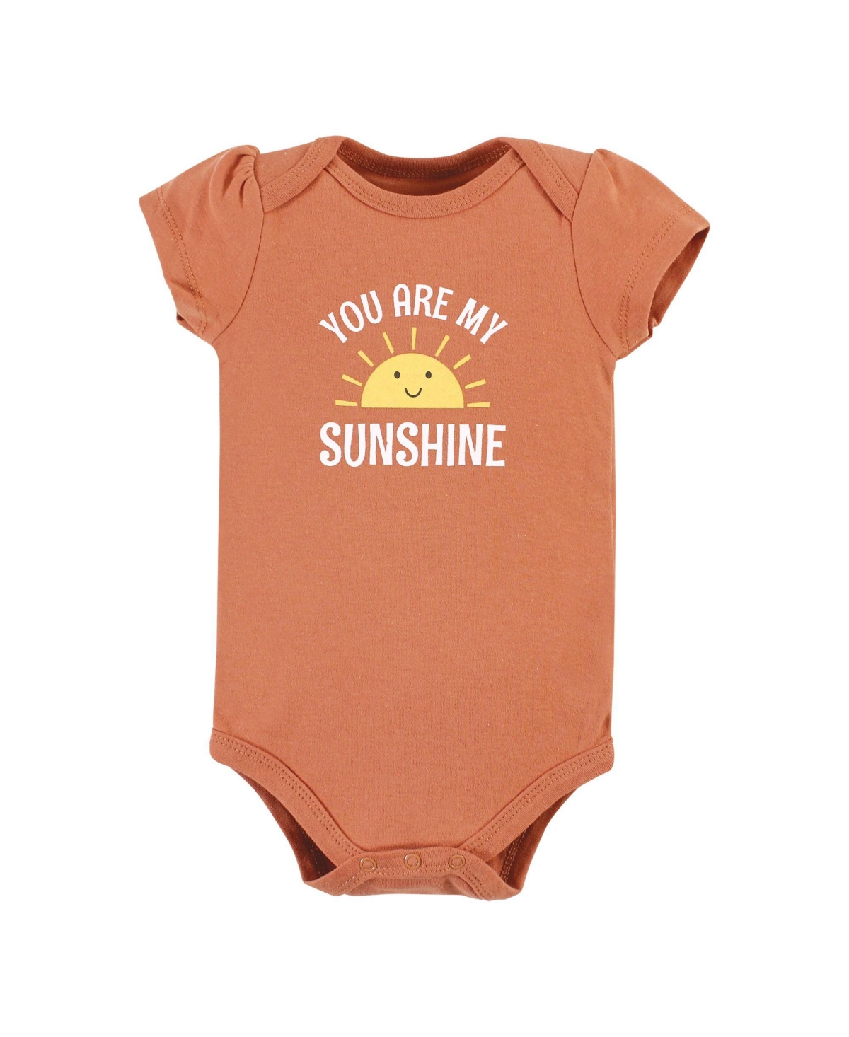 Hudson Baby Baby Girls Cotton Bodysuit and Pant Set, Sunshine Rainbows Short-Sleeve - Sunshine rainbows short-sleeve