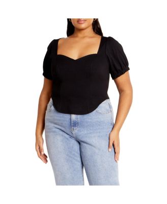Women's Corset Puff Top