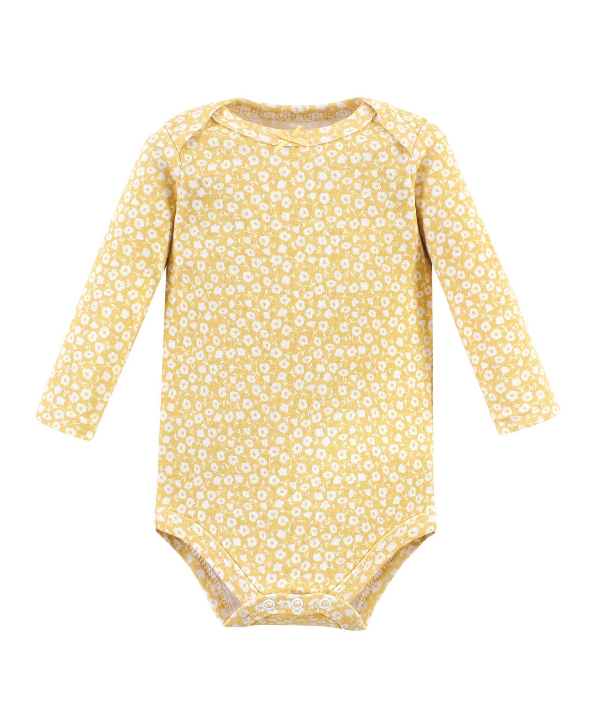 Hudson Baby Girls Cotton Long-Sleeve Bodysuits -Pack