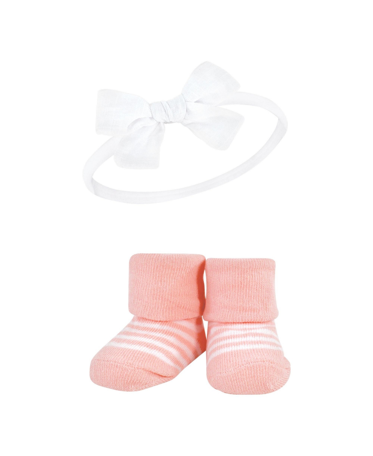 Hudson Baby Baby Girls Headband and Socks Giftset, One - Red blue
