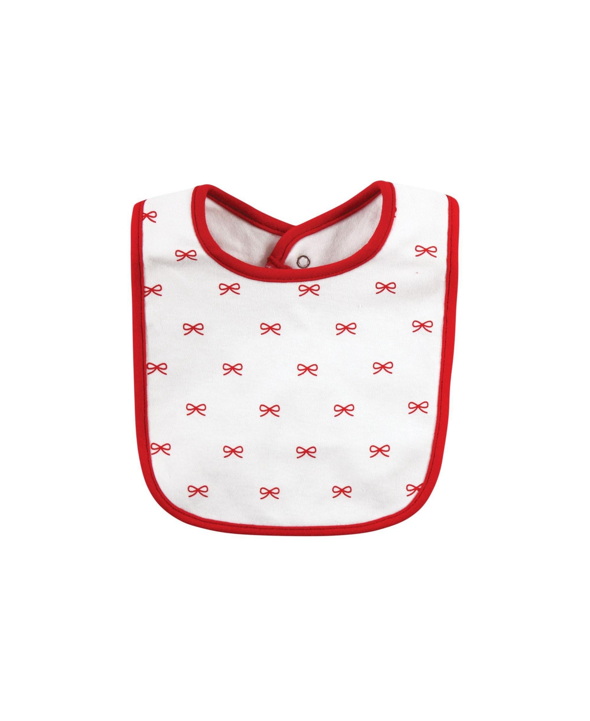 Hudson Baby Baby Girls Cotton Bib and Headband or Caps Set, One - Red truck bows