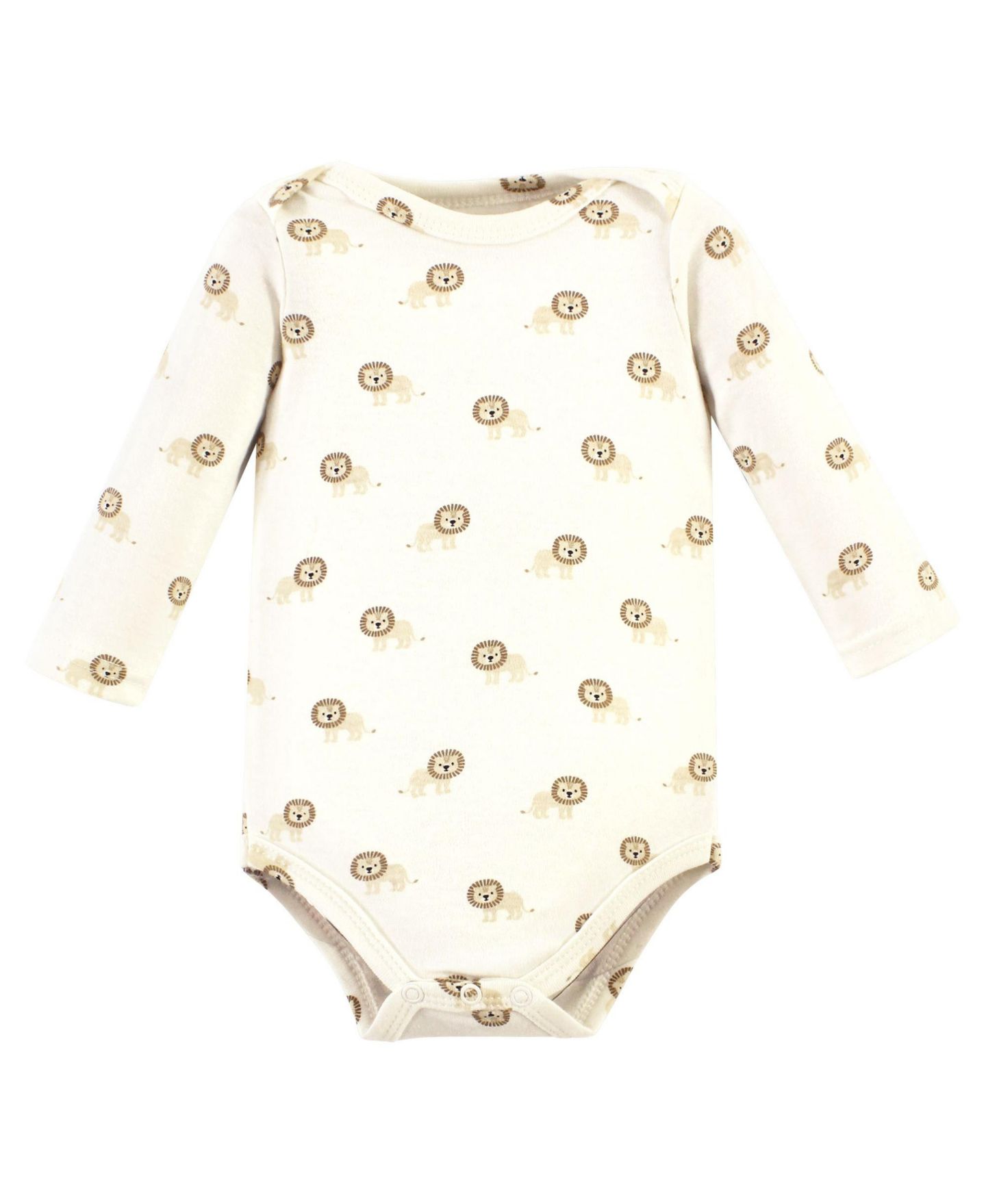 Детские хлопковые боди Hudson Baby унисекс с длинным рукавом, набор из 3 шт, цвет: Brave Lion — фото 3