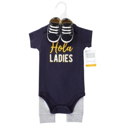 Cotton Bodysuit, Pant and Shoe 3pc Set, Tree Rex