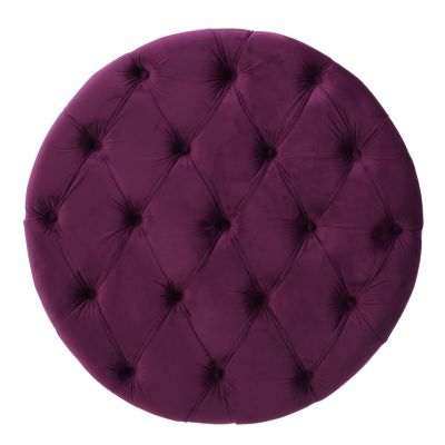 Ottoman Velvet Modern Glam Button Tufted