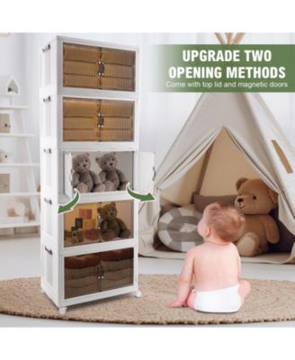 Collapsible 5-Layer Plastic Storage Bin