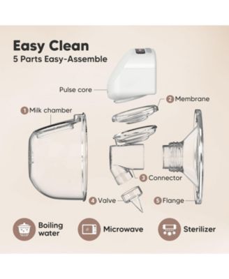 Pulse S10 Pro Breast Pump, Hands Free Double Electric Breast Pumps, Wearable Breastfeeding Pump Portable, 24mm Flange