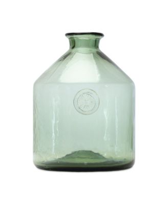 Sage Glass Bottle Neck Vase Elegant and Modern Home Decor Accent