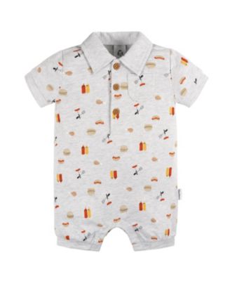 Baby Girls Collared Romper