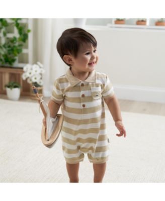 Baby Girls Collared Romper