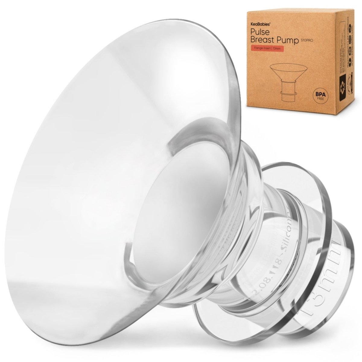 KeaBabies Breast Pump Flange13/17/21/24/27mm, Compatible With Pulse S10 Pro, Bpa-Free Replacement Pump Parts - Insert