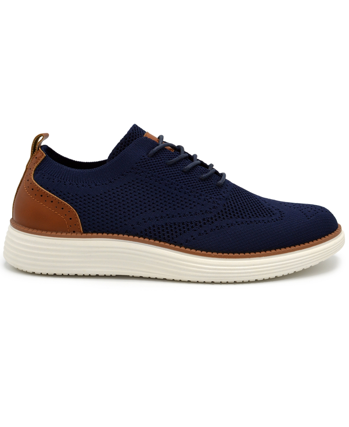 Shop Akademiks Men's Olney Wingtip Knit Oxford Shoes In Grey