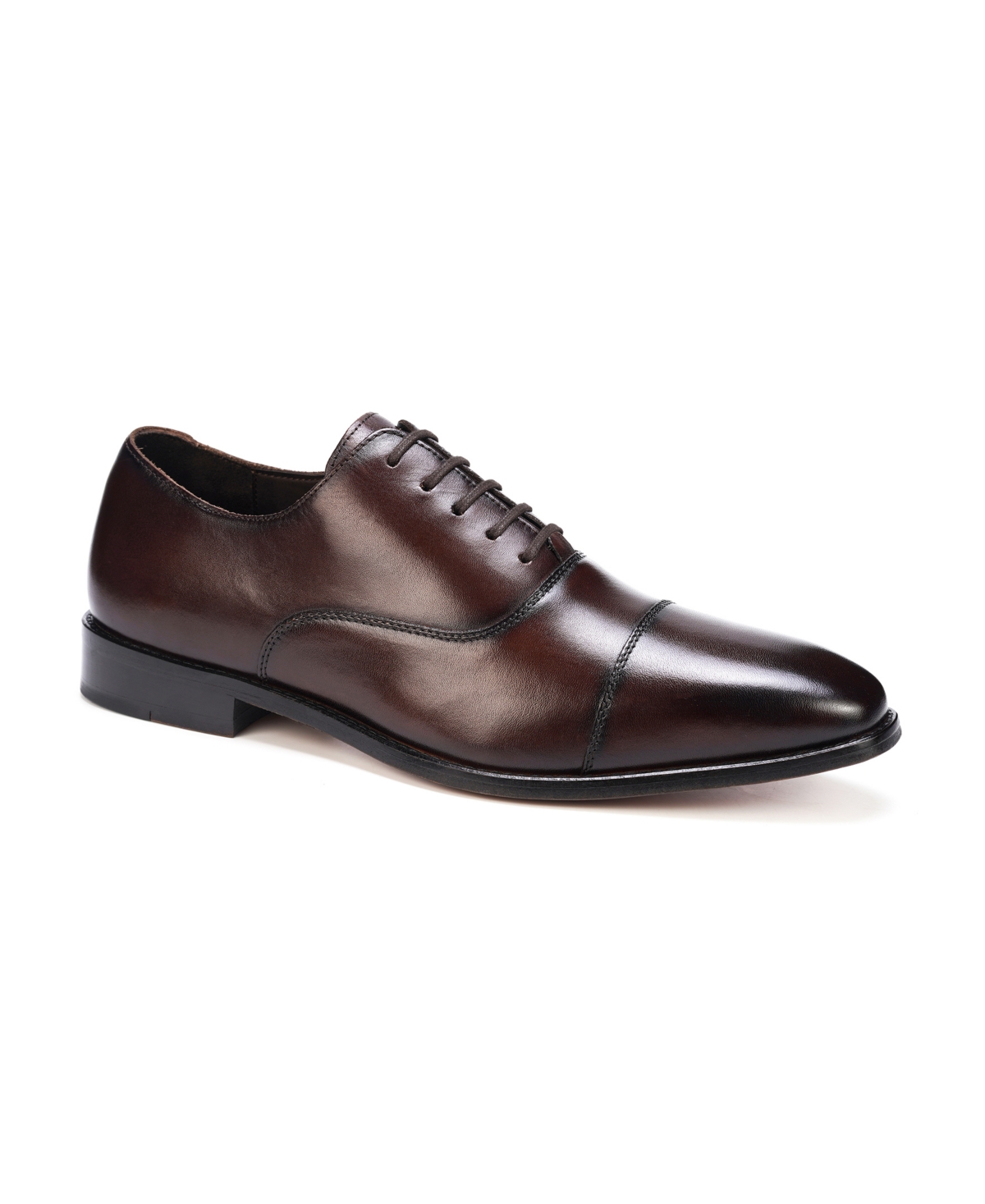 Anthony Veer Men's Bill Cap Toe Oxford Leather Dress Shoes In Chocolate Brown