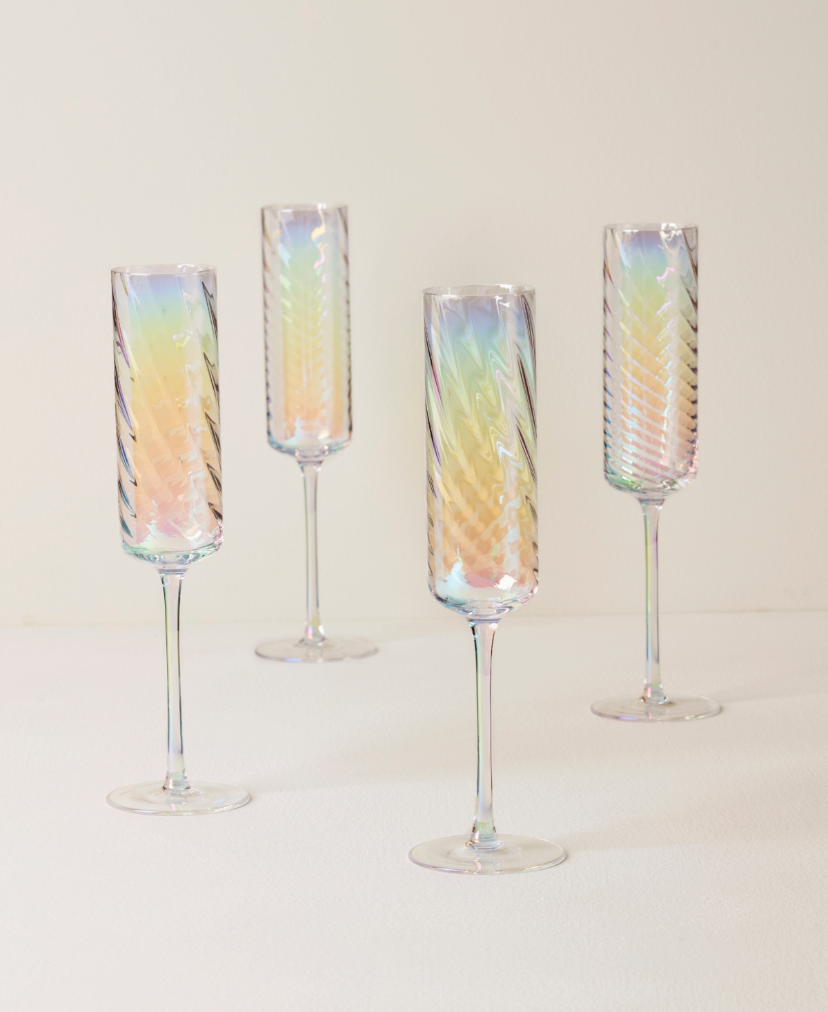 Lenox Tuscany Classics Iridescent Flutes, Set Of 4 In Clear