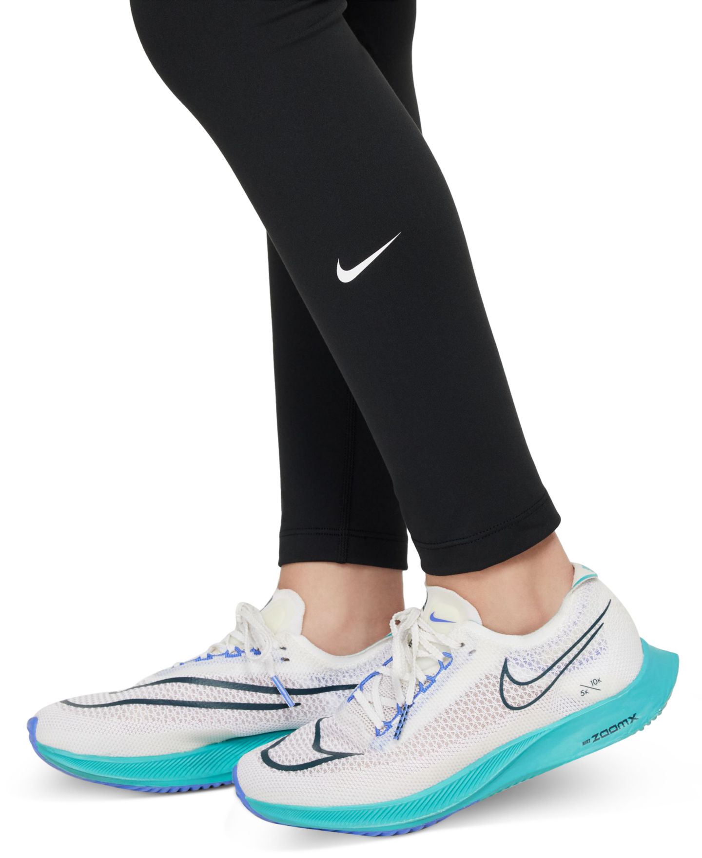 Детские легинсы Nike One Dri-FIT с высокой талией, 7-16, цвет: Чёрный — фото 3
