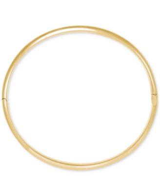 Polished Hinged 8mm Bangle Bracelet in 10k Gold