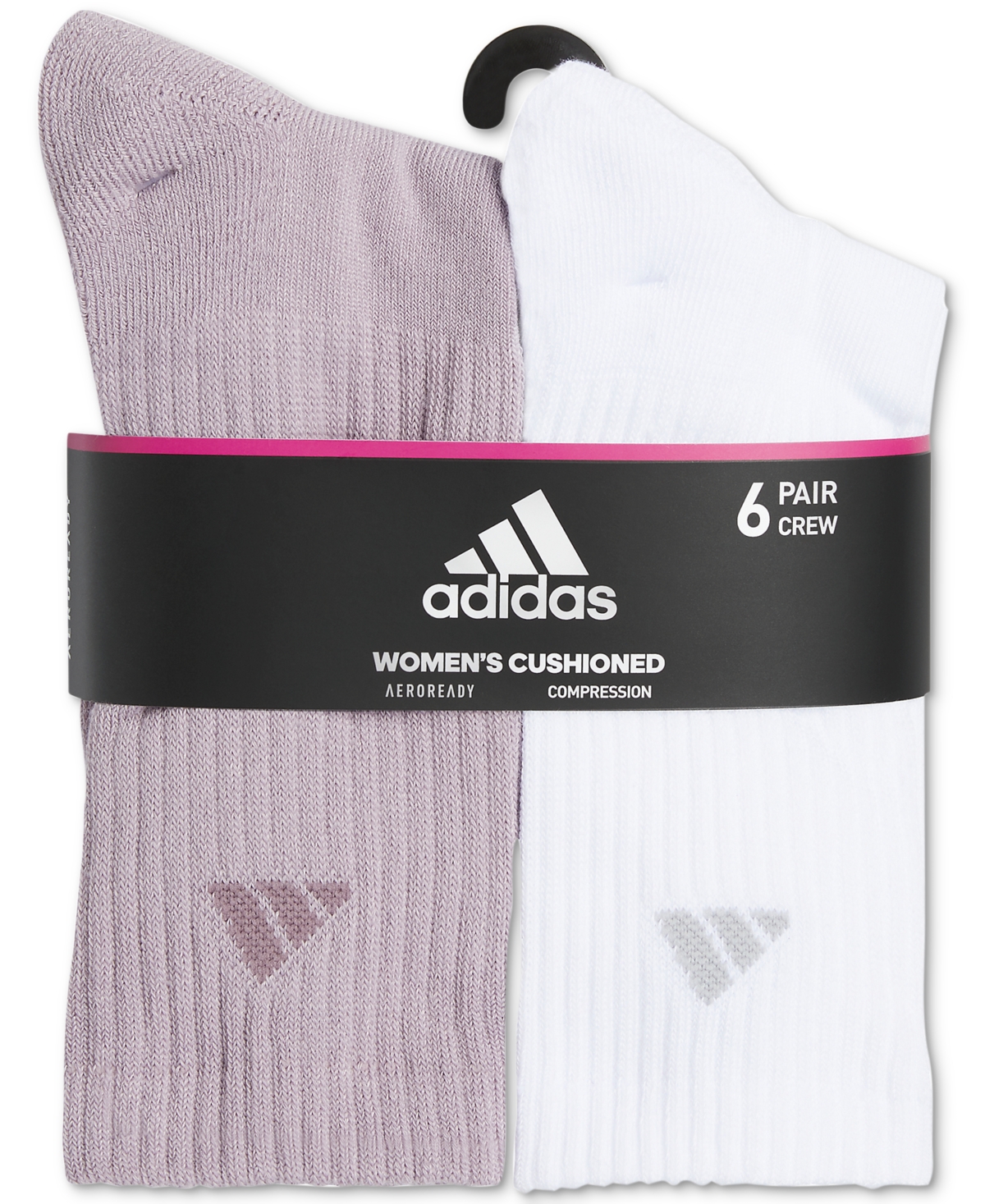 Adidas Originals Women's 6-pk. Athletic Cushioned Crew Socks In Purple