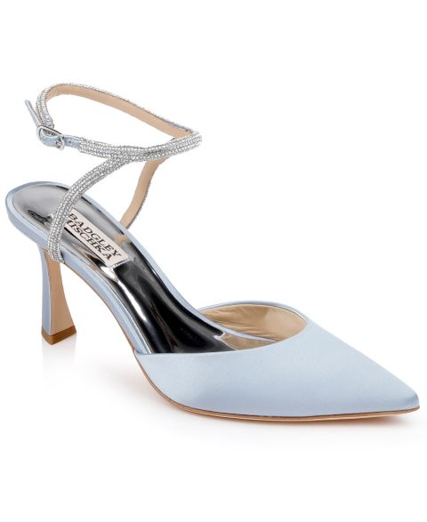 Женские туфли Badgley Mischka Kamilah Ankle Strap Evening Pumps, цвет: Синий атласный