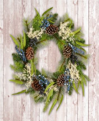 Blueberry Fields Wreath, 24 Inches