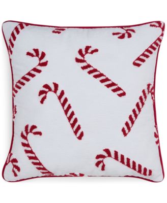 Videri Home Candy Cane Lane Tufted Decorative Pillow, 18