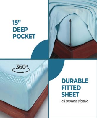 Modal From Beechwood 400-Thread Count Solid Deep Pocket Sheet Set, King