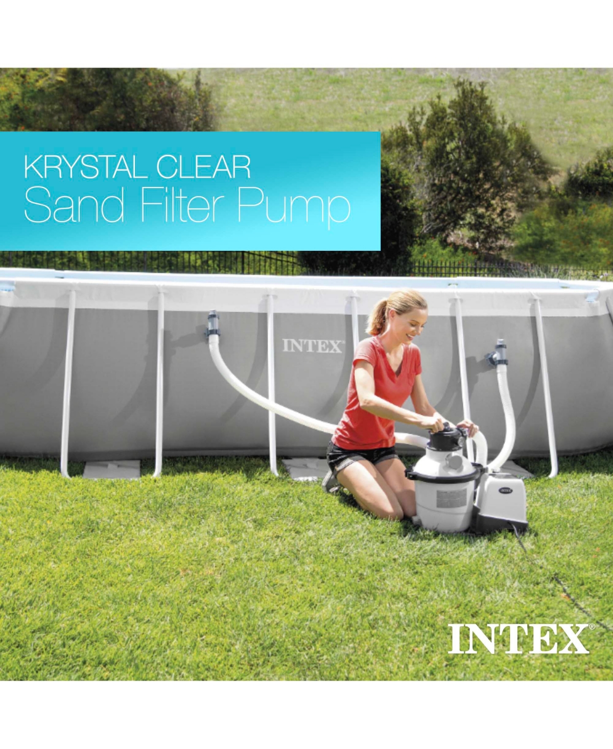 Intex Saltwater System and Sand Filter Pump Set for Above Ground Swimming Pool
