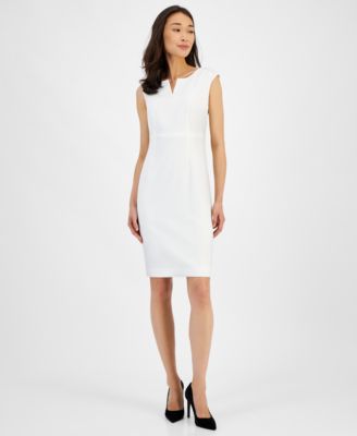 White Knee Length Dress - Macy's